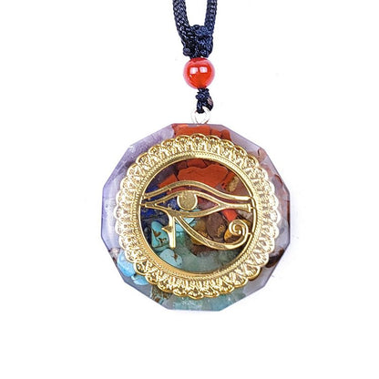 Chakra Healing Evil Eye Symbol Orgone Necklace