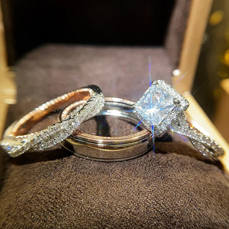 Prince Rose Couple Ring Set