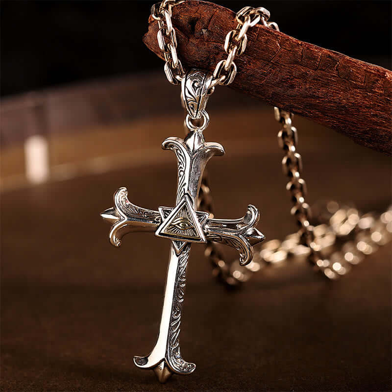 "Eye of God" Cross Necklace