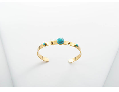 Bohemia Minimalism Turquoise Bangle Bracelet