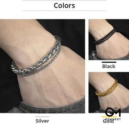 Charm Three Color Alloy Bracelet