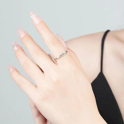 Simple Eight-Pointed Star Couple Ring