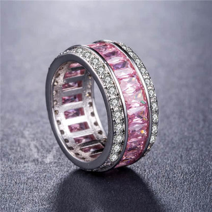 Chromatic Color Square Zircon Ring