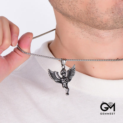 Titanium Steel Lucky Angel Necklace