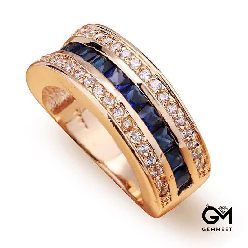 Trendy Sapphire Solitaire Ring