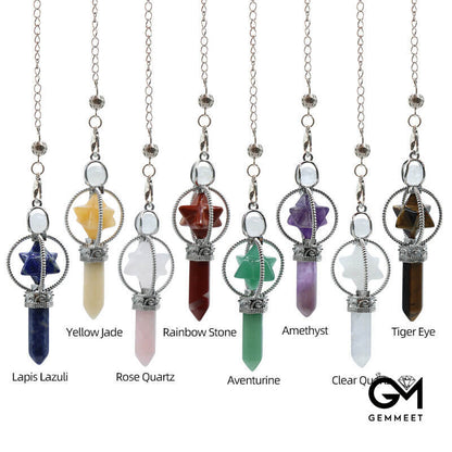 Amethyst Kappa Star Staff Hexagon Column Spirit Pendulum