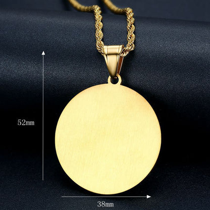 Hip Hop Gold Plated Diamond Praying Bergamot Pendant