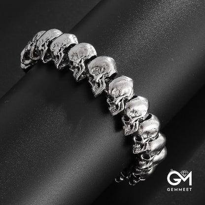 Hip Hop Little Skull Alloy Bracelet