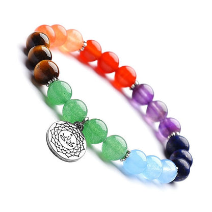 Chakra Lotus Yoga Healing Beaded Bracelet