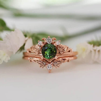 Alexandrite Emerald Natural Crystal Ring