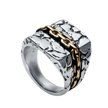 Men's Crack Lava Chain Ring