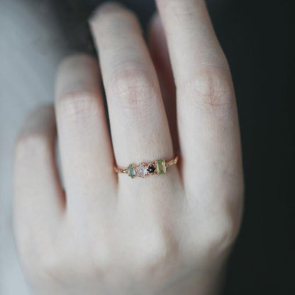 Exquisite Labradorite Crystal Adjustable Ring