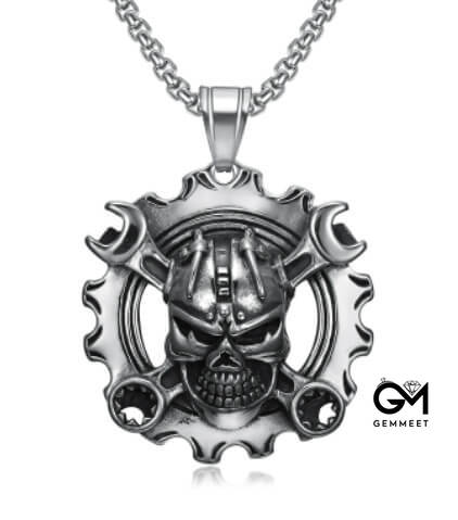 Stainless Steel Tattoo Machine Pendant Necklace