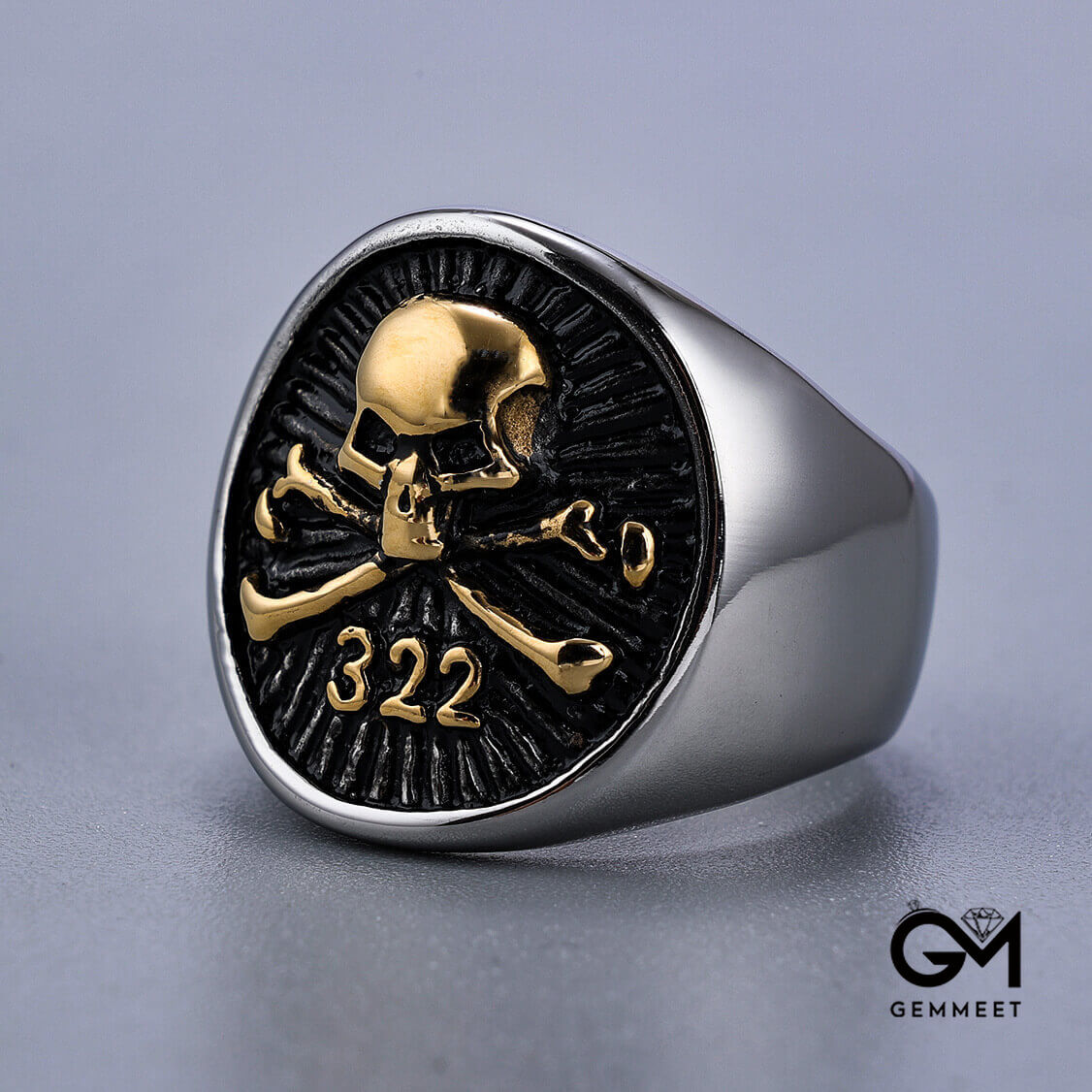 Digital Pirate Skull Stainless Steel Ring