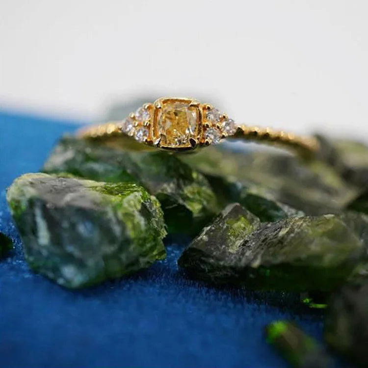 Delicate Natural Citrine Ring