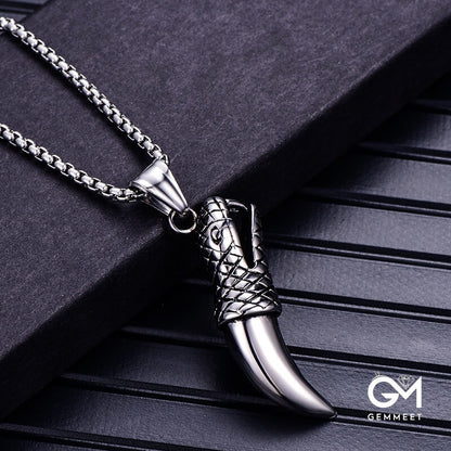 Stainless Steel Spike Pendant Necklace for Men