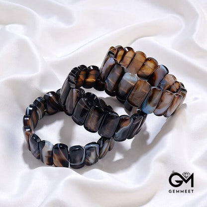 Sardonyx Rectangular Beads Bracelet