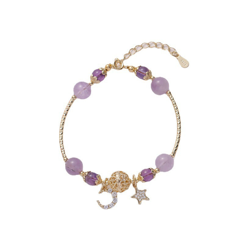 Simple Lavender Crystal Amethyst Bracelet