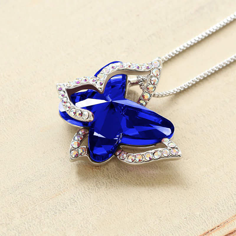 "Spread Your Wing" - Butterfly Birthstone Crystal Necklace