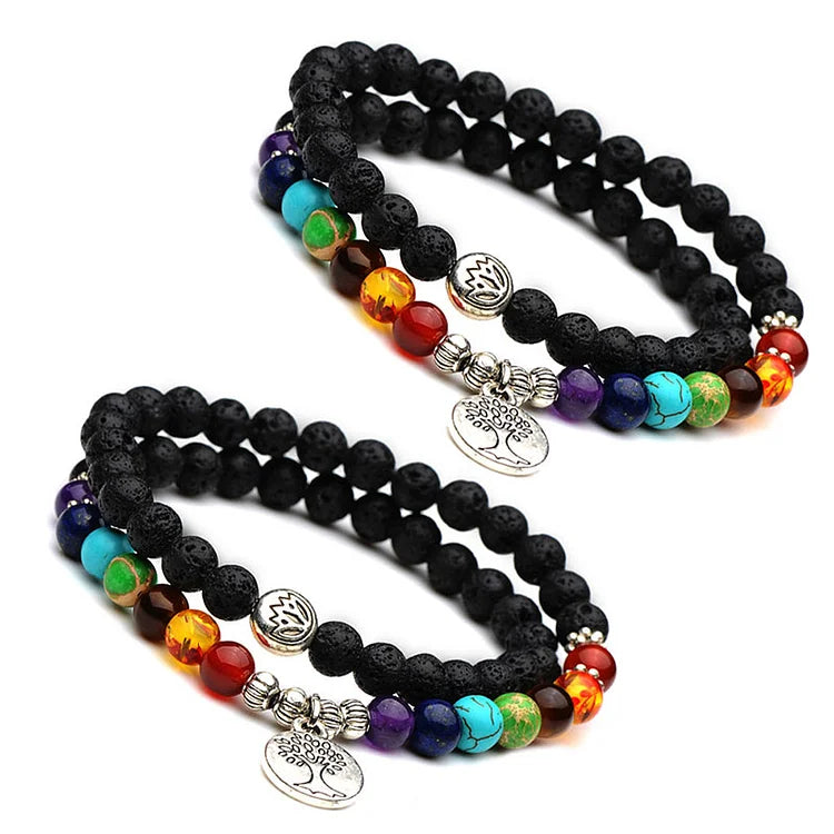 Chakra Tree Of Life Lotus Symbol Bracelet