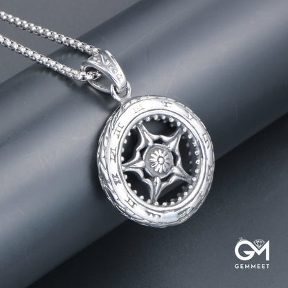 Titanium Steel Personality Wheel Punk Necklace