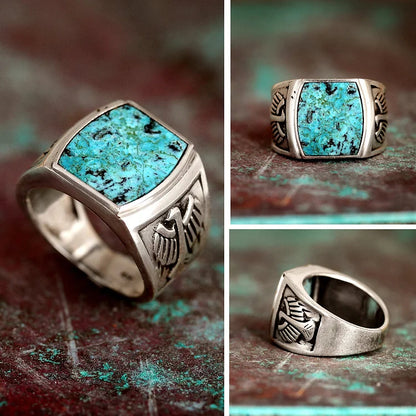 Men's Eagle Turquoise Ring