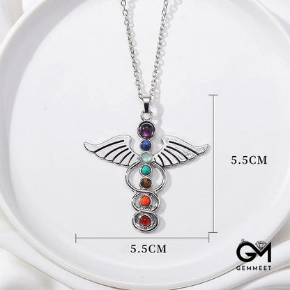 Wing 7 Chakra Healing Necklace