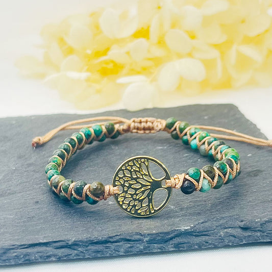 Tree of Life African Turquoise Handwoven Bracelet