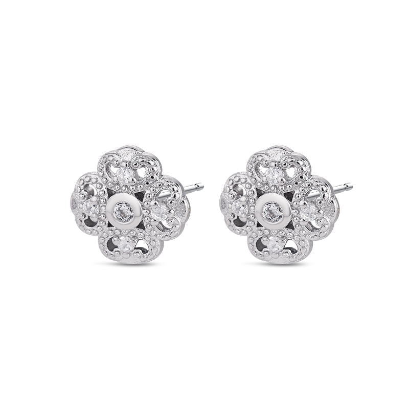 Exquisite Vintage Woven Lace Stud Earrings