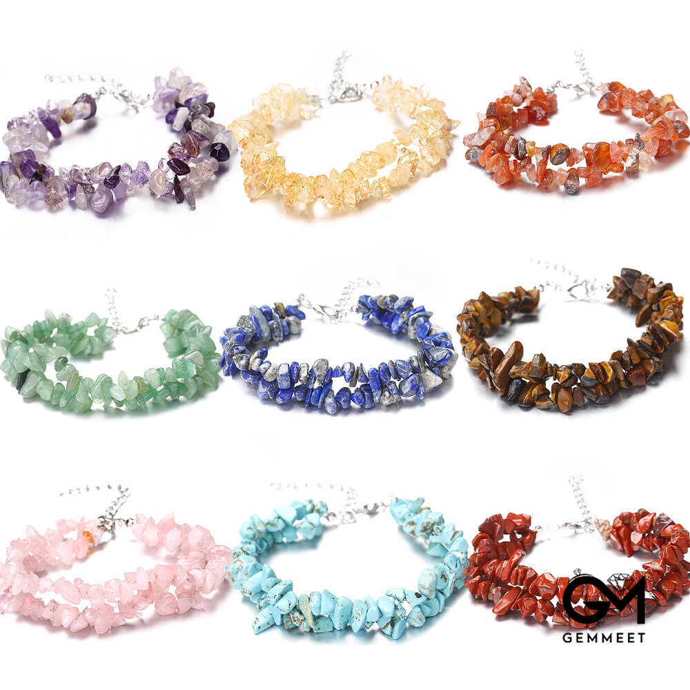 Bohemian Crystal Macadam Double Bracelet