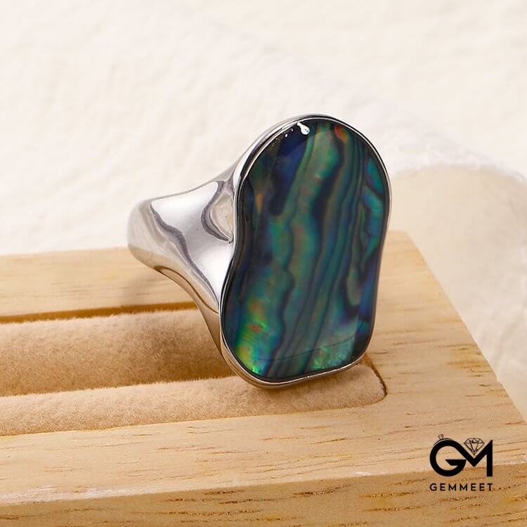 Irregular Colored 18K Titanium Steel Ring