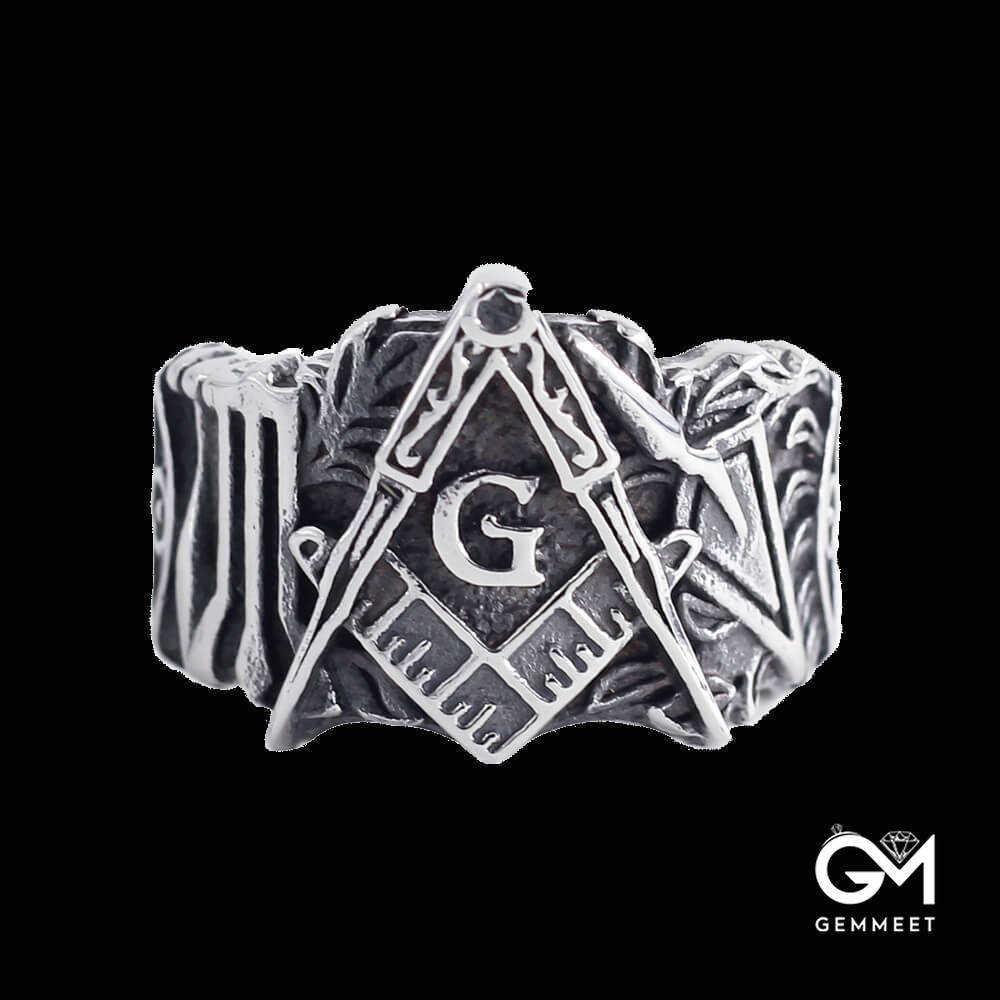 Vintage Freemason Templar Ring for Men