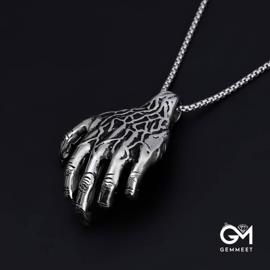 Talons Bully Titanium Steel Ghost Hand Necklace