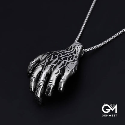 Talons Bully Titanium Steel Ghost Hand Necklace