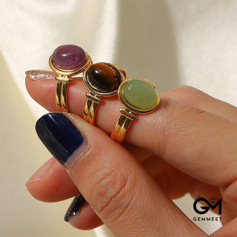 French Vintage Single Stone Ring