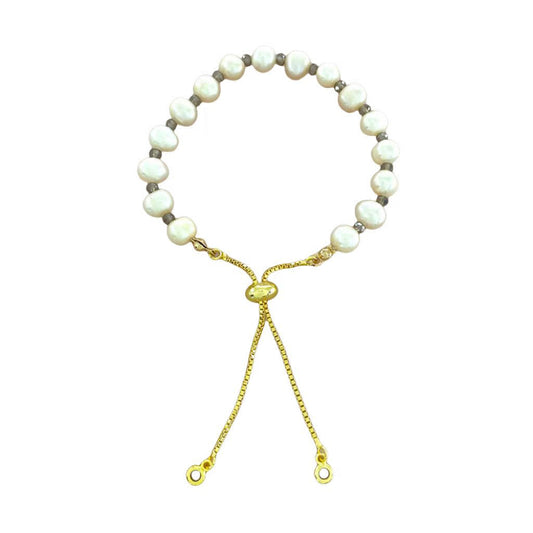 Flower Heart Pearl Bracelet