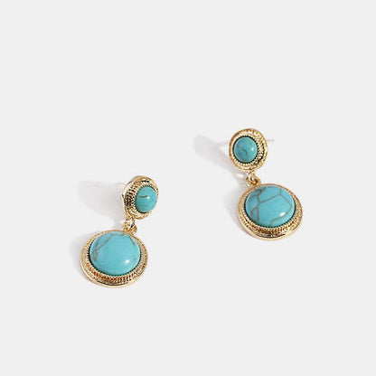 Natural Turquoise Protection Earrings