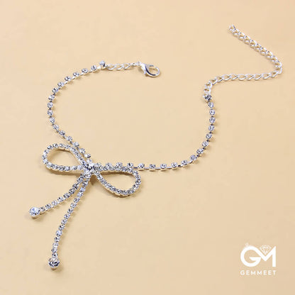 Tidal Current Zircon Bow Anklet