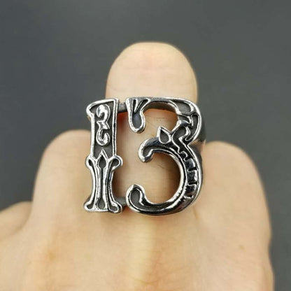 Vintage Personality Titanium Steel Pattern Ring