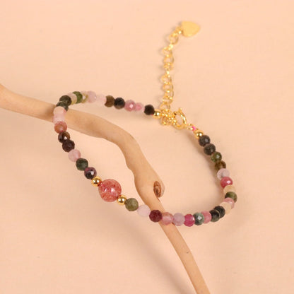 Candy Tourmaline Crystal Fresh Sweet Bracelet