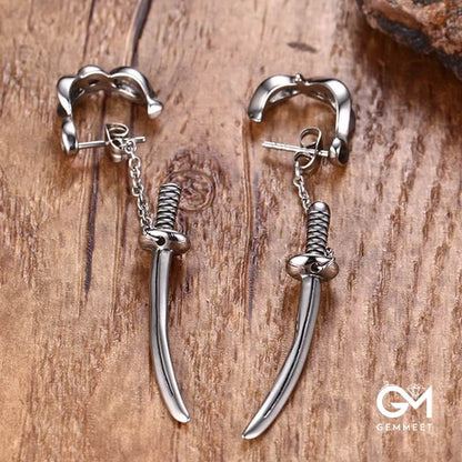 Stylish Punk Sword Earrings