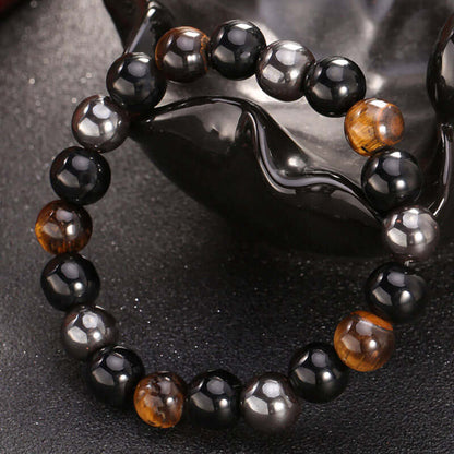 Tiger Eyr With Hematite Creativity Bracelet