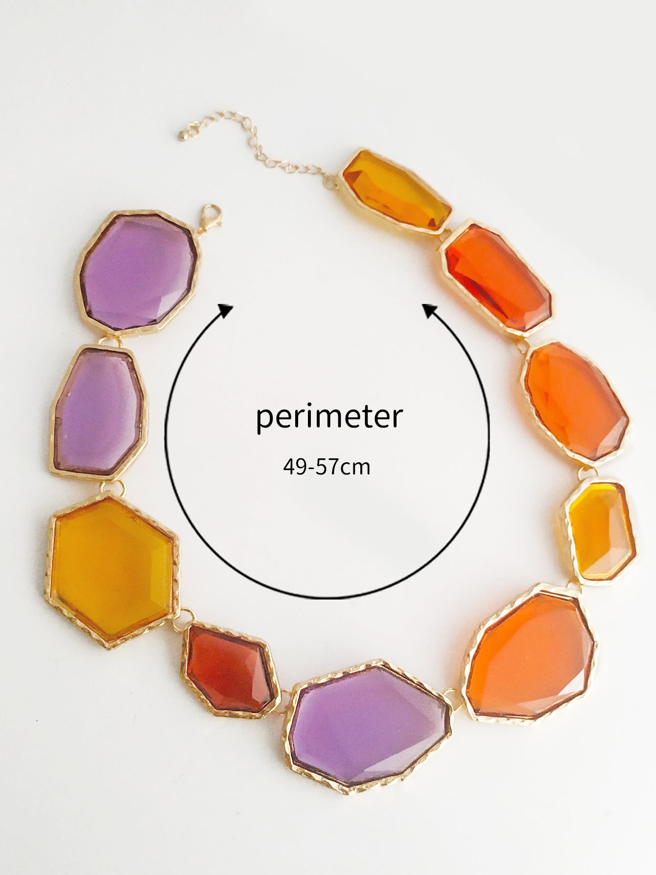 Bohemian Retro Simple Geometric Irregular Resin Necklace