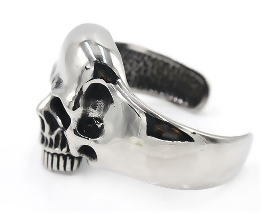 Vintage Men's Titanium Steel Open Cast Ghost Head Bracelet