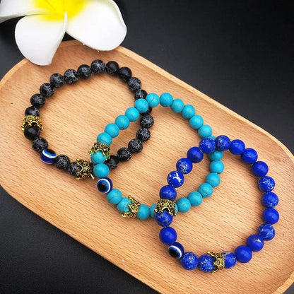 Turquoise With Evil Eye Protection Bracelet