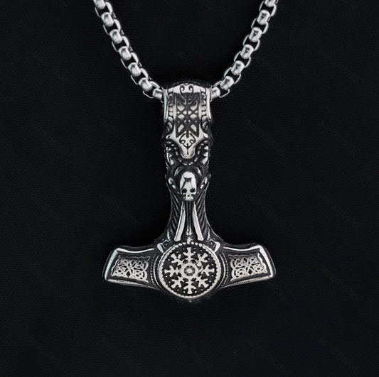 Nordic Viking Thor's Hammer Pendant Necklace