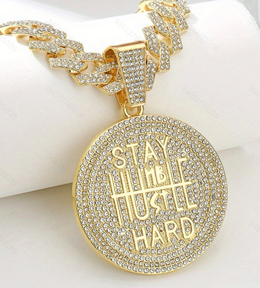 Hip-hop Round Pendant Necklace