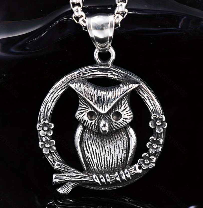 1pc Fashionable And Stylish Owl Shape Pendant Necklace