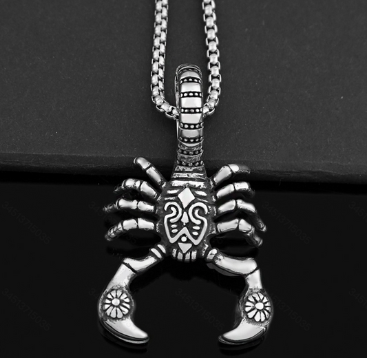 Stainless Steel Scorpion Pendant Necklace