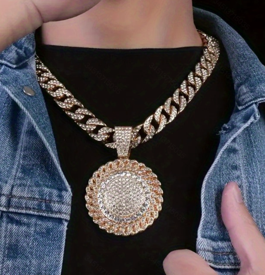 Hip Hop Iced Out Sunflower Pendant